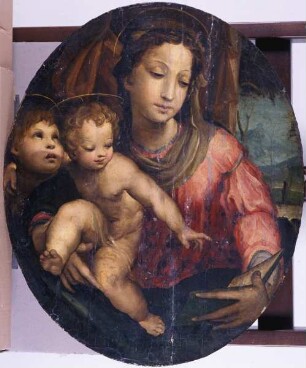 Madonna in Halbfigur mit dem Christuskinde und dem Johannesknaben, Folio 00168