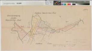 Essen (Essen) - Gelsenkirchen-Buer Grenzberichtigung 1929 1 : 1250 64 x 130 Einzeichnung in Pause Stadtvermessungsamt Essen OLG Hamm Nr. 747