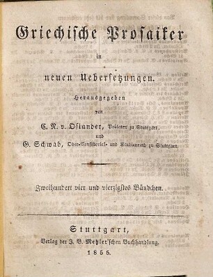Pausanias des Periëgeten Beschreibung von Griechenland, 9