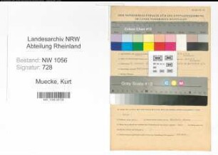 Entnazifizierung Kurt Muecke , geb. 02.12.1905 (Ingenieur)