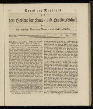 Nro. 17. April 1825.