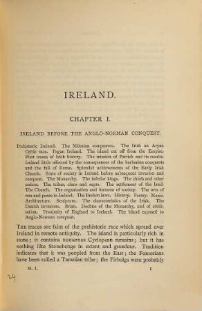 Ireland 1494 - 1868 : with two introductory chapters
