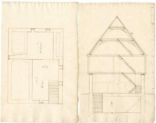 3. Aufriss des Pfarrhauses (Folio, Tinte)