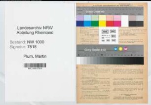 Entnazifizierung Martin Plum, geb. 07.06.1888 (Vers.Angest.)