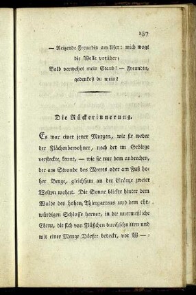 Die Rückerinnerung.