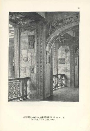 Warenhaus A. Wertheim in Berlin. Detail vom Onyxsaal