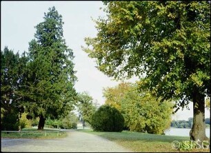 Potsdam, Neuer Garten, Parkansicht, Blick auf das Grüne Haus.