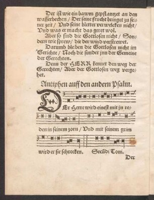 Antiphen auff den andern Psalm. ||