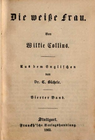 Ausgewählte Werke von Wilkie Collins : Aus dem Englischen. 1,4