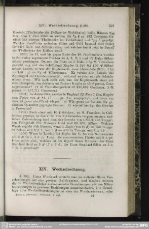 XIV. Wechselrechnung