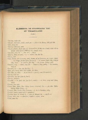 Elements de grammaire Tho et vocabulaire