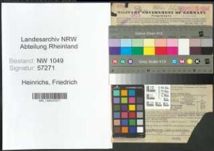 Entnazifizierung Friedrich Heinrichs , geb. 18.05.1903 (Lehrer)