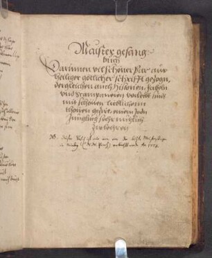 Meistergesangbuch – Nürnberg, STN, Theol. 833. 4°
