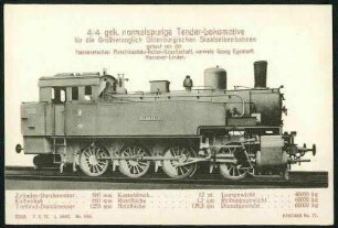 4/4 gek.normalspurige Tender-Lokomotive