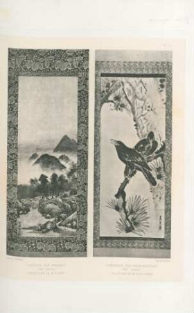 Paysage par Sésshiu (XVe. siecle) Collection de M. S. Bing. Corbeaux par Shioungetsou (XV. siecle) Collection de M. Louis Gonse