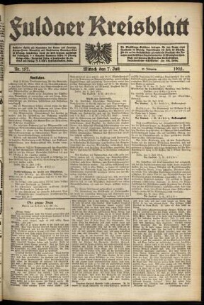 Ausgabe vom Mittwoch, den 07. Juli 1915.