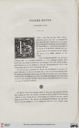 2. Pér. 2.1869: Sainte-Beuve : critique d'art