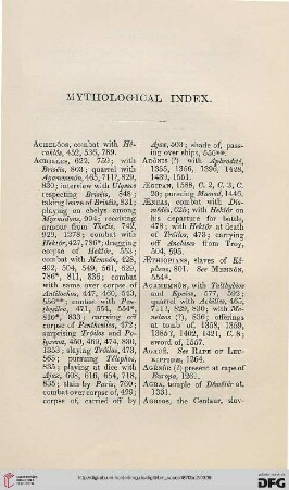 Mythological index