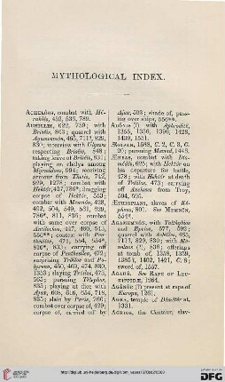 Mythological index