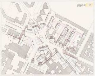 Moritzplatz, Berlin-Kreuzberg Schinkelwettbewerb 1983: Lageplan 1:500