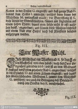 Fig. VII. Eine Wasser-Mühl.