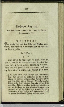 Sechstes Kapitel. Elementaraufgaben der praktischen Geometrie