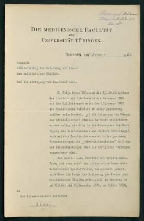 Beilage: Statement der medizinischen Fakultät