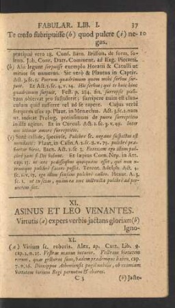 XI. Asinus Et Leo Venantes.