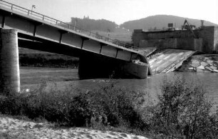 Salzburg [Österreich]: Eingestürzte Autobahnbrücke, Hochwasser August 1959