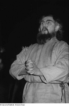Porträt von Hans Krämer in der Rolle des Iwan Sussanin bei der Premiere der Oper "Iwan Sussanin" ("Ein Leben für den Zaren") von Michail Glinka