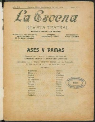 Ases y damas : comedia en 1 acto y 2 cuadros