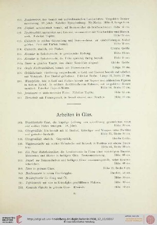 [Arbeiten in Glas, Arbeiten in Email und Elfenbein, Arbeiten in Silber, etc.] (Nr. 242-599)