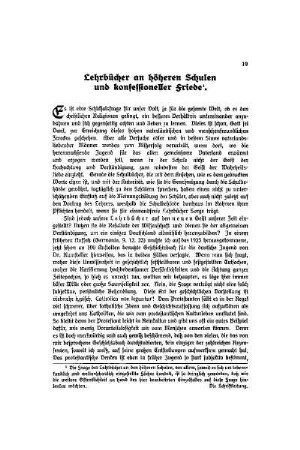 Lehrbücher an höheren Schulen und konfessioneller Friede