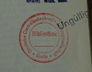 Deutsche Centralbodenkredit-Aktiengesellschaft (Berlin) / Stempel