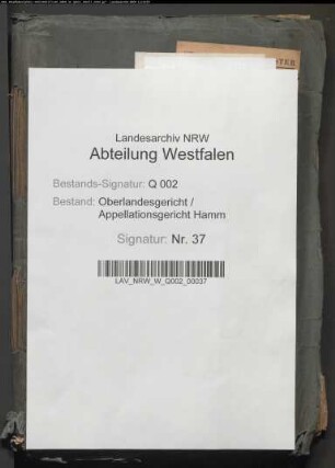 Einrichtung und Dienstführung beim Kreisgericht Dortmund (s. auch Nr. 68 a)