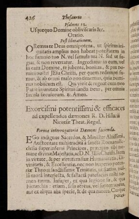 426-429, Exorcismi potentissimi & efficaces ad expellendos ...; ...