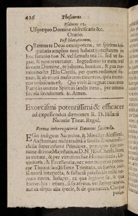 426-429, Exorcismi potentissimi & efficaces ad expellendos ...; ...