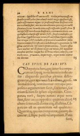 Cap. XVIII. De Paribus.