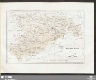 Karte des Königreichs Sachsen