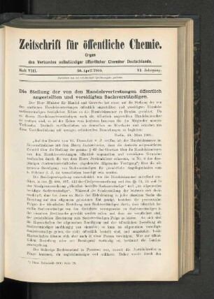 Heft VIII. 30. April 1900.