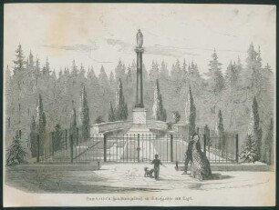 Humboldt´s Familienbegräbniß im Schloßgarten von Tegel.