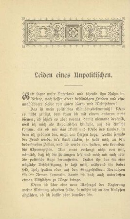 Leiden eines Unpolitischen