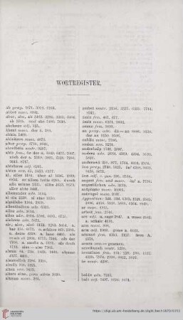 Wortregister