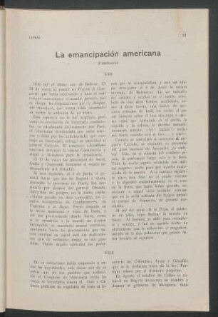 La emancipación americana