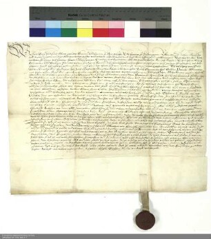 Revers der Brüder Hans Georg und Hans Albrecht Grafen von Mansfeld bezüglich der Belehnung mit der Vogtei in Milz durch Wolfgang [Dietrich von Eusigheim], Abt von Fulda