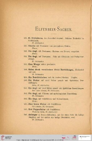 Elfenbein-Sachen (Nr. 533-551)
