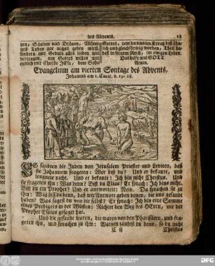 Evangelium am vierten Sontage des Advents, Johannis am 1. Capit. v. 19:28.
