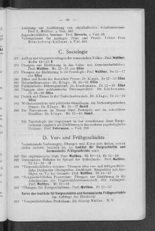 D. Vor- und Frühgeschichte
