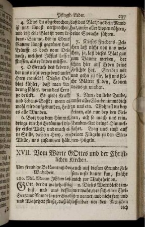 XVII. Vom Worte Gottes und der Christlichen Kirchen.