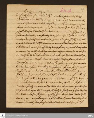 Bericht von Henrich Gutslaff an Heinrich Milde.